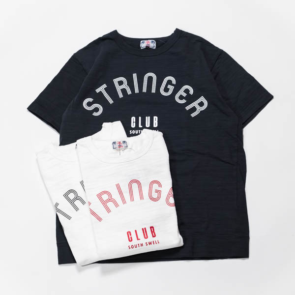 ワオ STRINGER CLUB Tee Tシャツ 3色展開 / 平置き