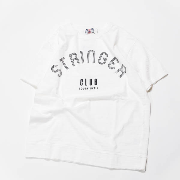 ワオ STRINGER CLUB Tee Tシャツ ブラック/ホワイト / 正面