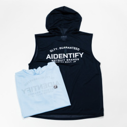 AIDENTIFY アイデンティファイ/ SUNGUARD SLEEVELESS HOODY "LOGO"