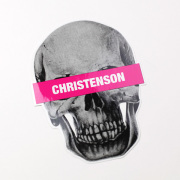 [CHRISTENSON SURFBOARDS]  SKULL STICKER/S