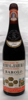 [1961] Barolo��Marchesi di Barolo�ۥХ������ڥޥ륱�������ǥ����Х������ۡ�750ml