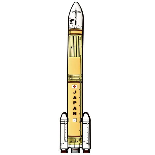 H3ロケット　ラバーマグネット　正面