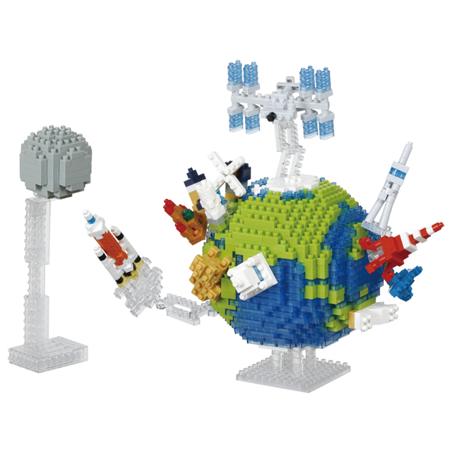 宇宙グッズ】ナノブロック（地球と月）