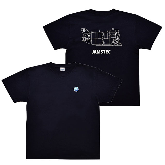 【JAMSTECグッズ】JAMSTECロゴ・しんかい6500Tシャツ 130~XL ｜ ジャムステック（海洋研究開発機構）