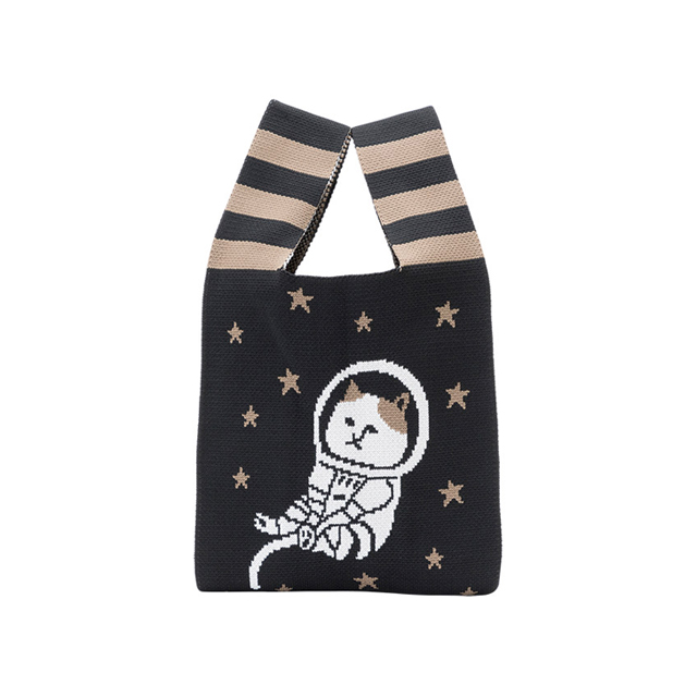【NYASAグッズ】ニットマルシェバッグ NYASA 小サイズ ｜ ニャサ