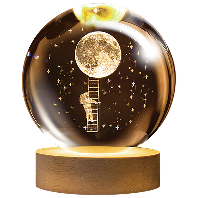 【8月入荷予定】天体クリスタル 宇宙飛行士/月