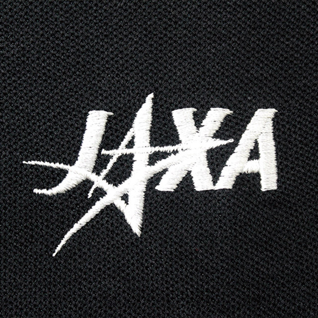 JAXAロゴグッズ】JAXAロゴ 半袖ポロシャツ カラー[ブラック] サイズ[JM
