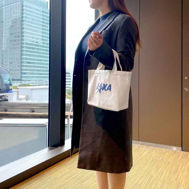 JAXAロゴグッズ】JAXAロゴ トートバッグSサイズ カラー[ナチュラル