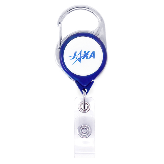 JAXAロゴグッズ】JAXAロゴ カラビナリールクリップ カラー[ホワイト