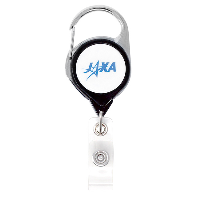 JAXAロゴグッズ】JAXAロゴ カラビナリールクリップ カラー[ホワイト