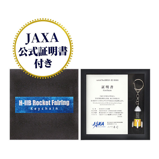 【日本の宇宙開発グッズ】H-IIB 3号機フェアリング片封入キーチェーン