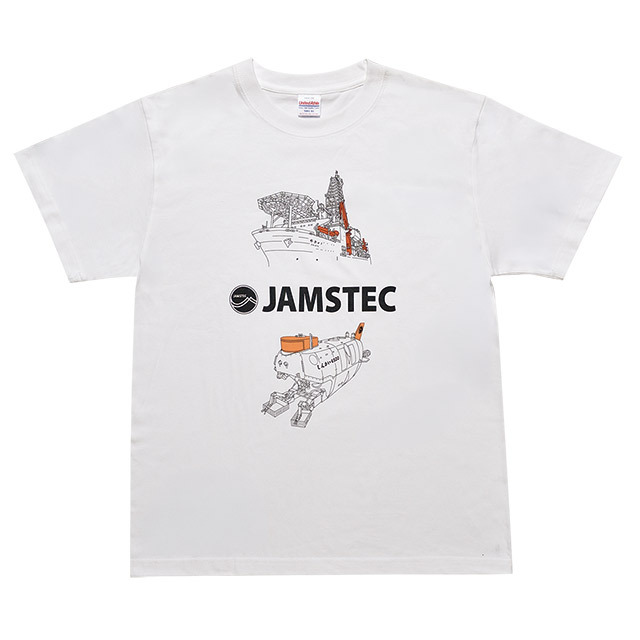 【JAMSTECグッズ】JAMSTECちきゅう＆しんかい6500　Tシャツ 130~XL ｜ ジャムステック（海洋研究開発機構）