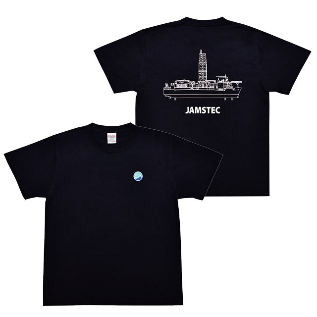 【JAMSTECグッズ】JAMSTECロゴ・ちきゅうTシャツ 130~XL ｜ ジャムステック（海洋研究開発機構）