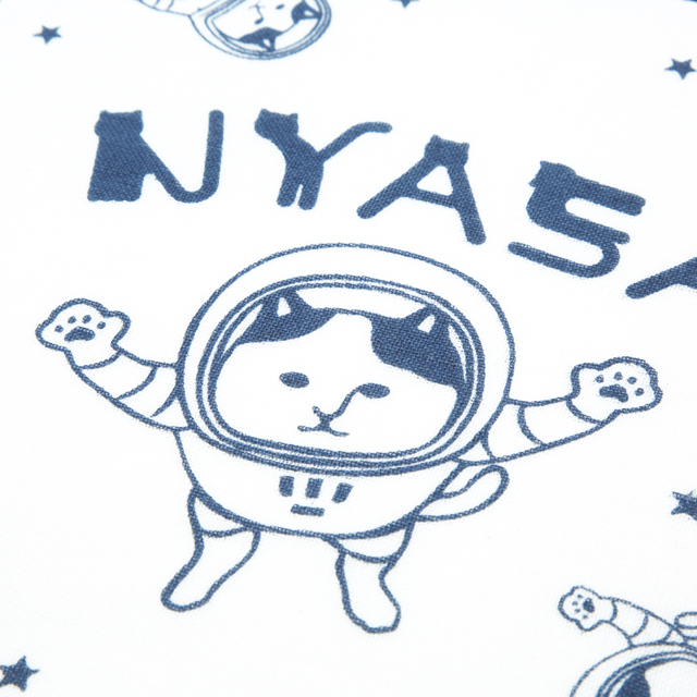 NYASAグッズ】ガーゼパイルハンカチ[宇宙って楽しいなNYASA]