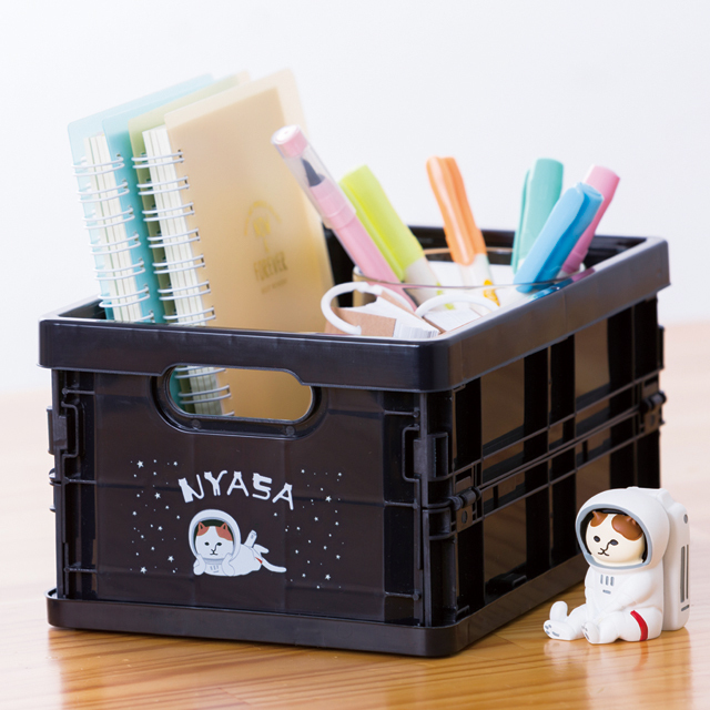 【NYASAグッズ】折りたたみミニコンテナ【NYASA（ニャサ）】