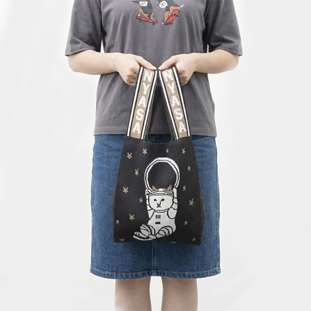 NYASAグッズ】ニットマルシェバッグ NYASA 大サイズ ｜ ニャサ