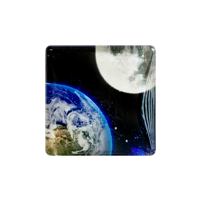 クリスタルマグネット　地球と月　角型