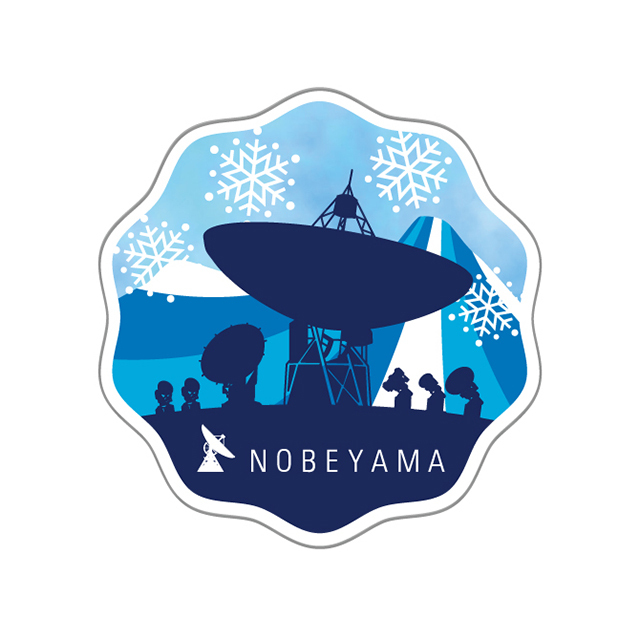 雪舞う天文台ステッカー