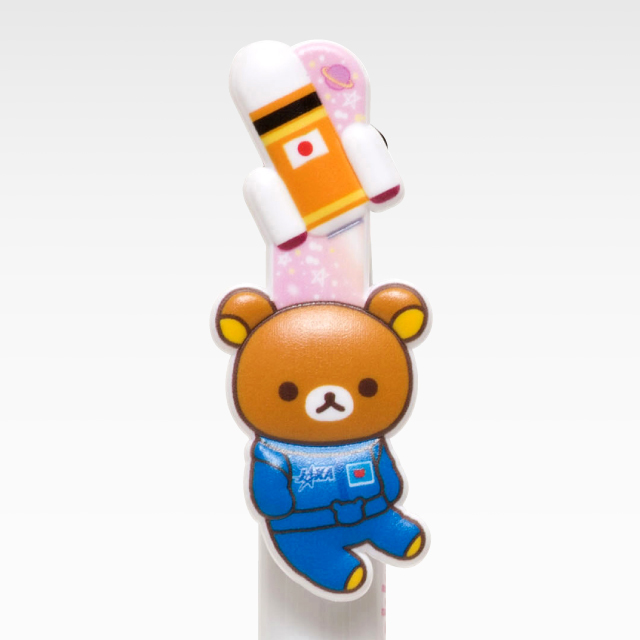 リラックマボールペン　ピンク　クリップ部分