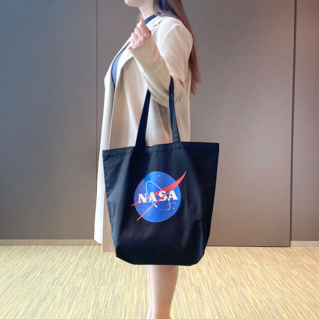 NASAグッズ】トートバッグ A ミートボール プリント [ブラック]