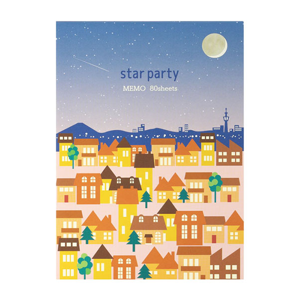 【Star Party Goods】メモ帳(宵の町並柄)