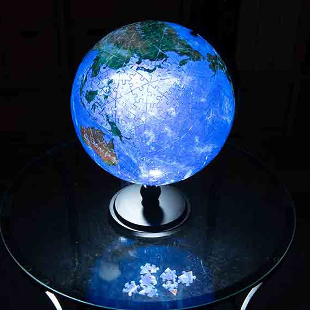 【宇宙グッズ】3D地球儀パズル 240ピース ブルーアース アクア