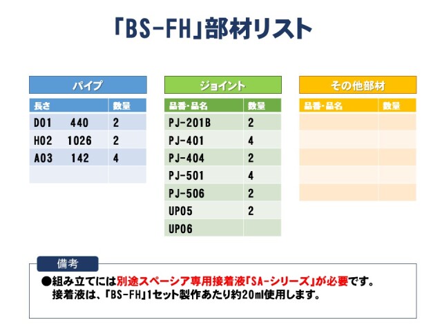 BS-FH部材リスト