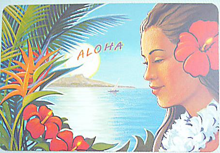 ハワイアン・ヴィンテージポストカード/フラガール04