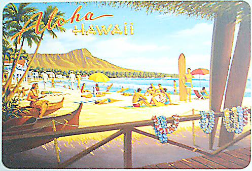 ハワイアン・ヴィンテージポストカード/ビーチ