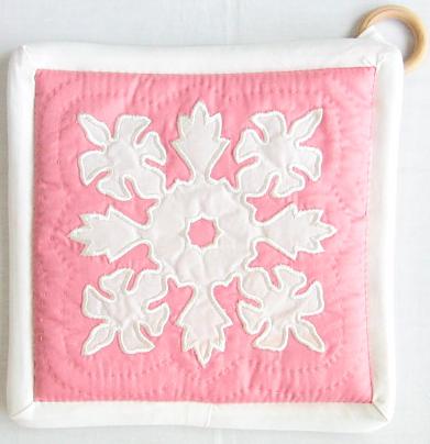 ハワイアン・鍋敷きポットホルダー（ハイビスカスP10）