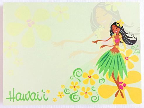 【ハワイアン雑貨・最安値を目指します】ハワイアンスティックノート/フラハニー