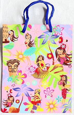 【ハワイアン雑貨・最安値を目指します】ハワイアン・ギフトバッグ・紙袋/フラハニーM