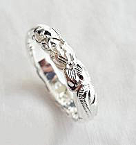 【メール便・送料無料】ハワイアンジュエリー・リング/トロピカルデザイン PER1271/4mm