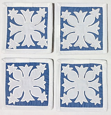 【ハワイアン雑貨・最安値を目指します】ハワイアン・コースター【4枚セット】/パイナップルB9