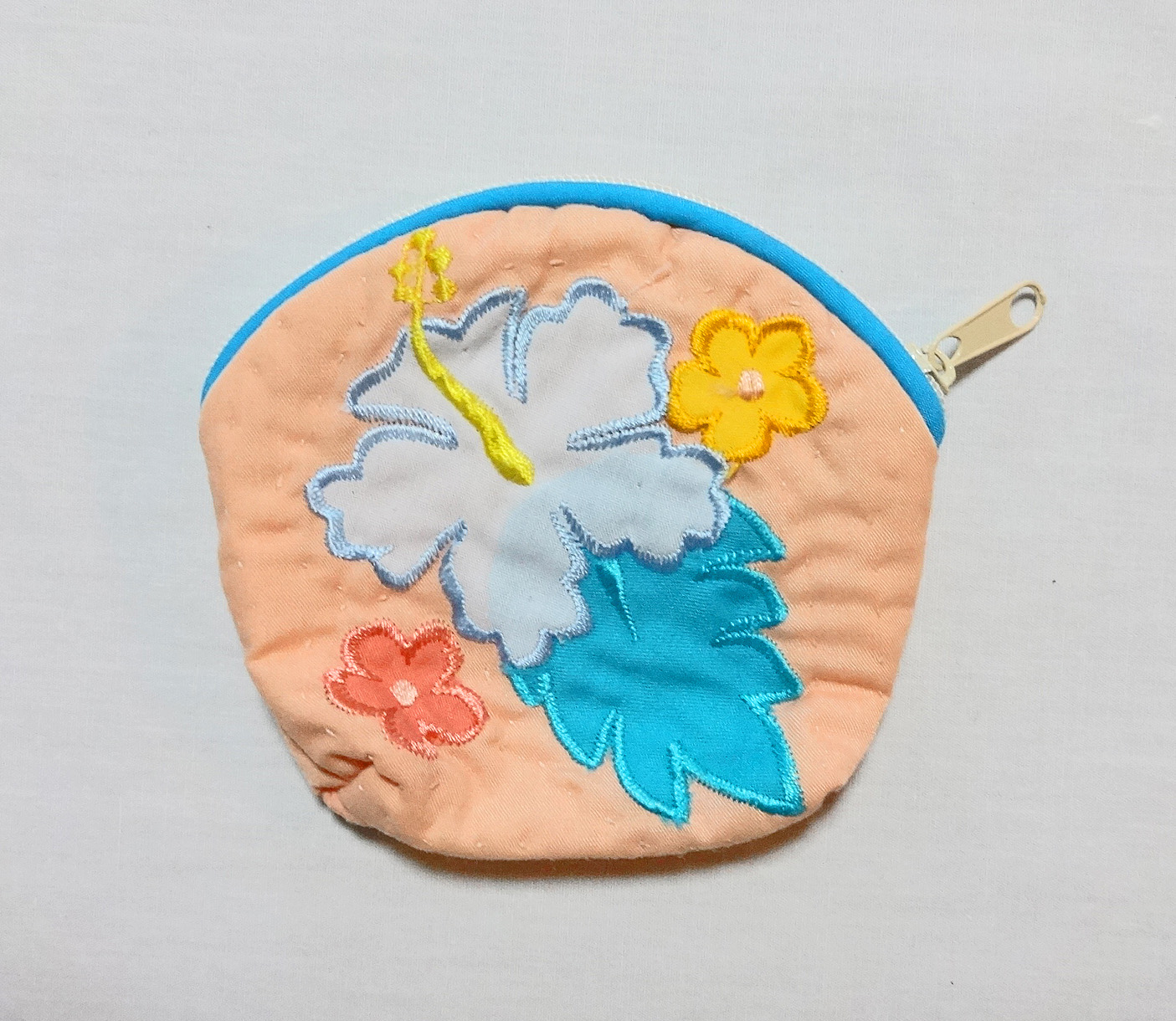 【1点商品】ハワイアンコインポーチ/ピンクハイビスカス