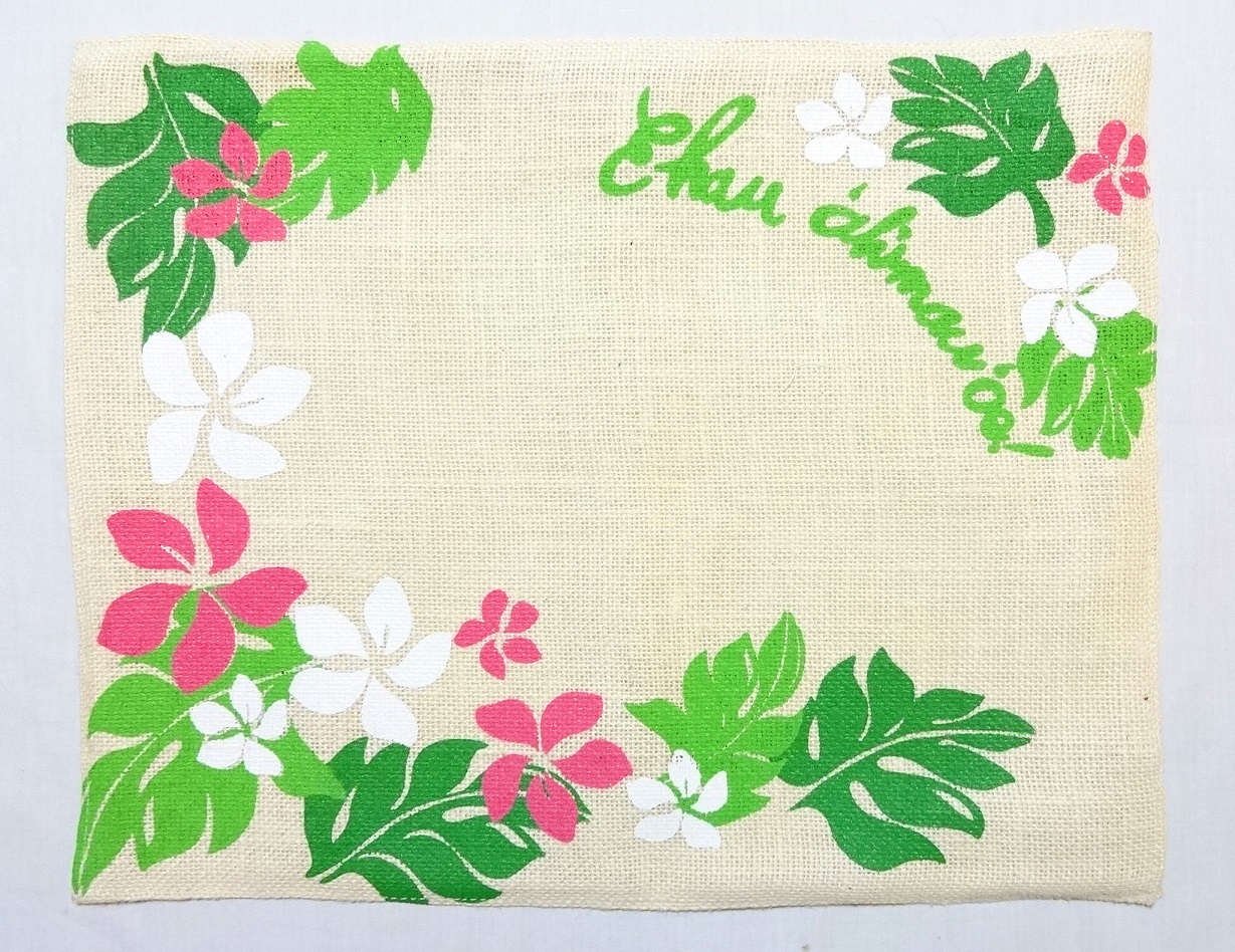 【メール便・送料無料】ハワイアンマナ・ランチョンマット/プルメリア