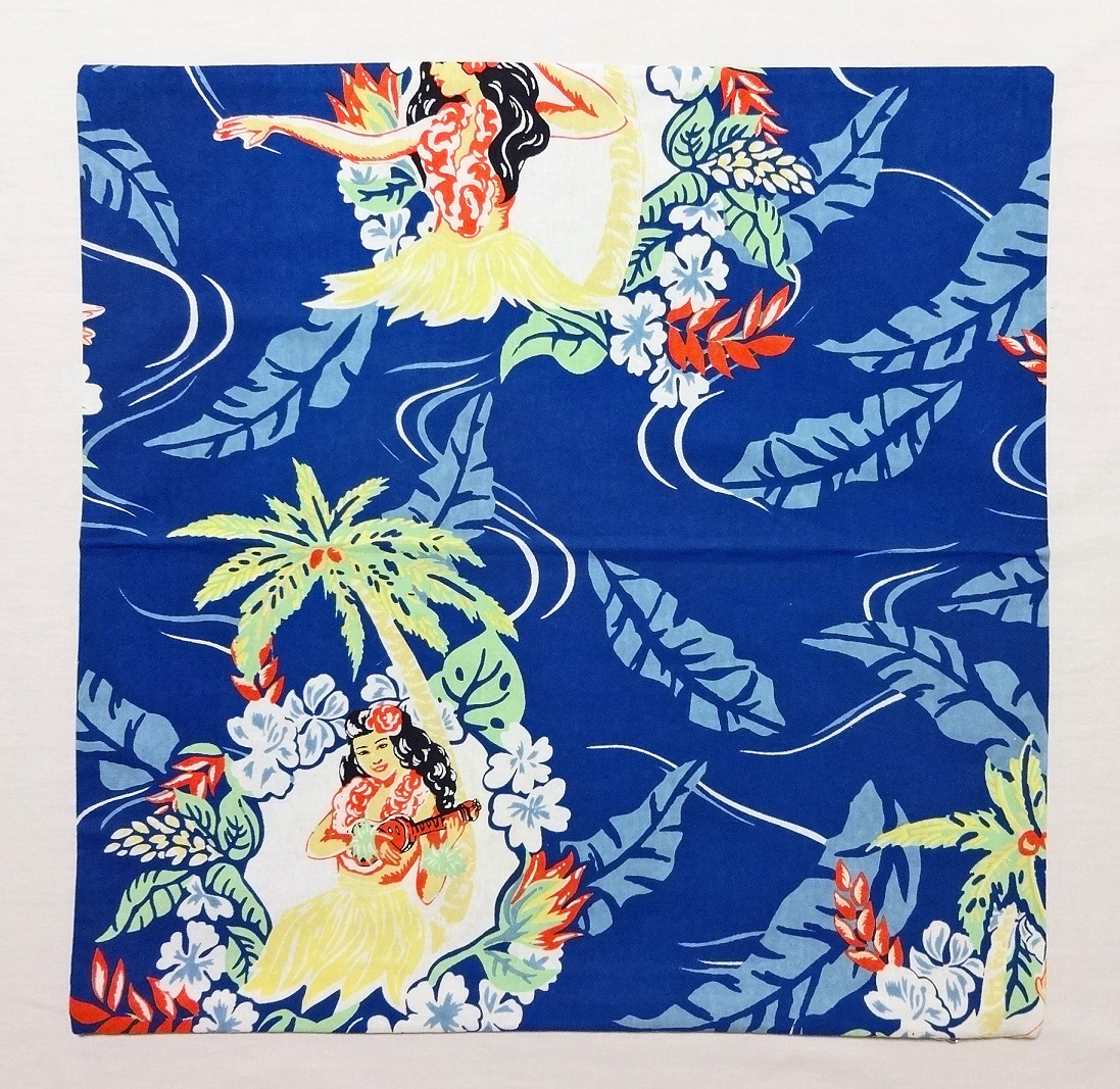 【メール便・送料無料】ヴィンテージフラクッションカバー/ネイビー