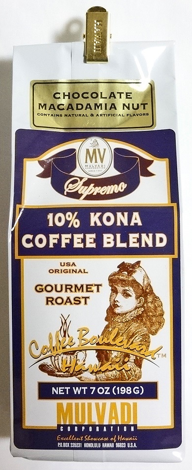 マルバディコーヒー/チョコマカダミア/10％KONA・粉タイプ7oz(198g)