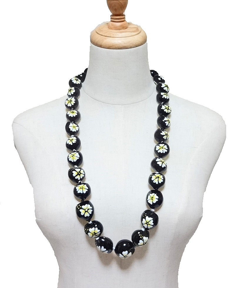 【メール便・送料無料】ククイナッツレイ/ホワイトハイビスカス