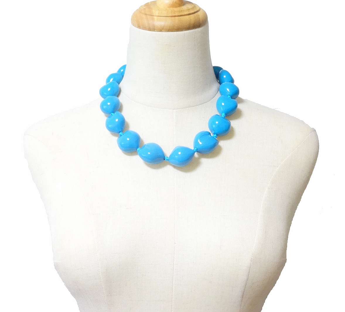 【メール便・送料無料】ククイナッツレイ・チョーカー/ライトブルー