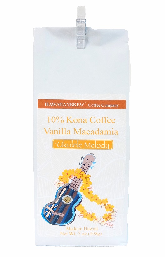 ハワイアンブリューコーヒー/バニラマカダミア/10%KONA・粉タイプAD7oz(198g)