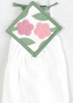 【円高還元セール品】ハワイアン・キッチンタオル/プルメリアMC