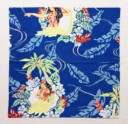 【メール便・送料無料】ヴィンテージフラクッションカバー/ネイビー