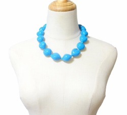 【メール便・送料無料】ククイナッツレイ・チョーカー/ライトブルー