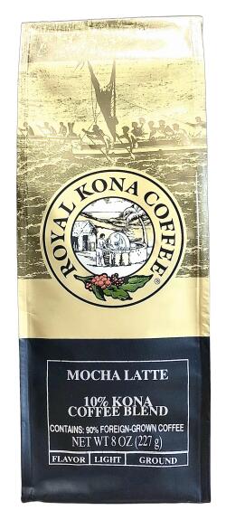 ロイヤルコナコーヒー/モカラテ/10%KONA粉タイプAD8oz(227g)
