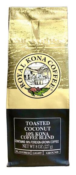 ロイヤルコナコーヒー/トーステッドココナッツ/10%KONA・粉タイプAD8oz(227g)