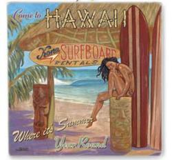 【訳あり・最終価格】ハワイアン・アートタイル（SURFBOARD）