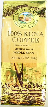 ロイヤルコナコーヒー/ 100% コナコーヒー豆タイプWB・7oz(198g)