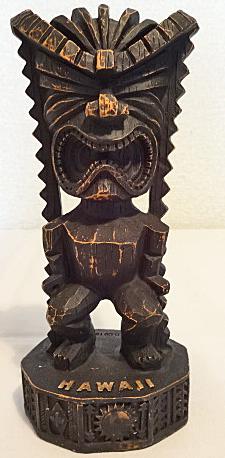TIKI ハワイ HAWAIIAN TIKI HAWAII TIKI ハワイ ティキ 20cm 置物 木彫り