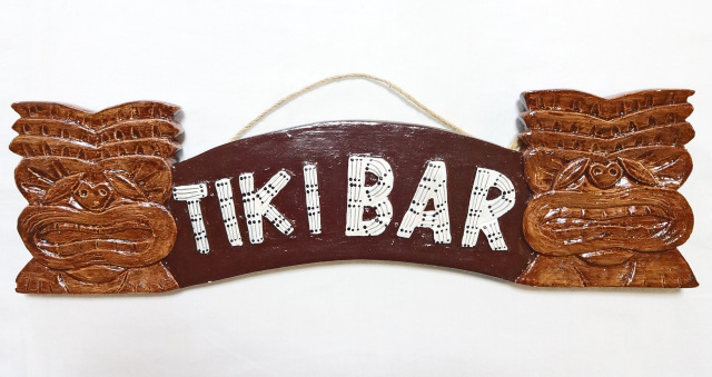ハワイアン看板・ウッドプレート/TIKIBAR